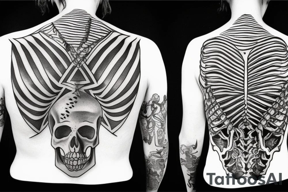 Skeleton hanged by the neck tattoo idea