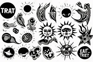 Don't trust everything, sun tattoo idea