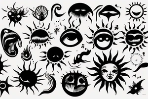 Don't trust everything, sun tattoo idea