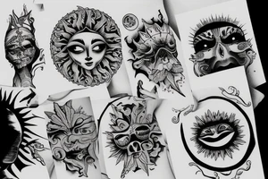 Don't trust everything, sun tattoo idea