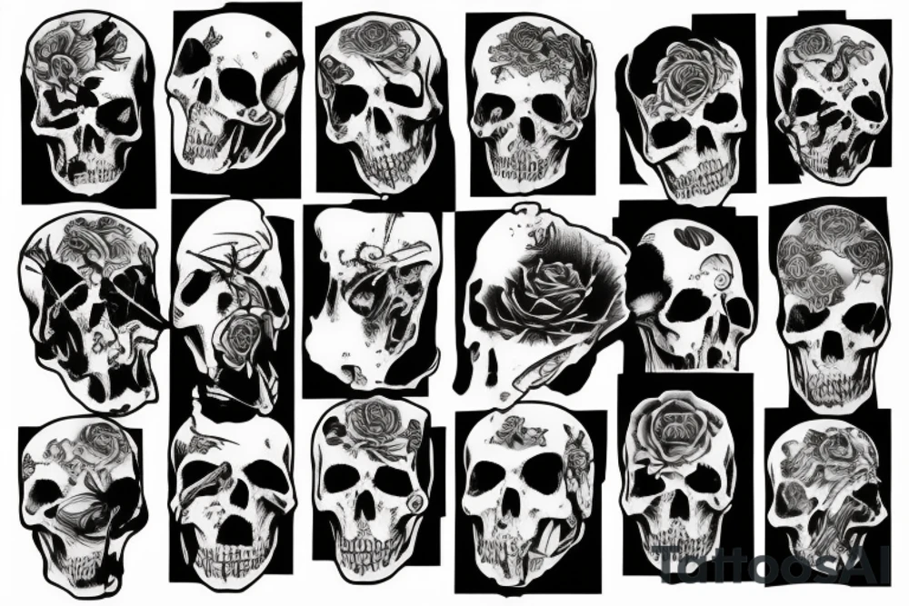Death play with people tattoo idea