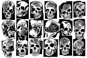 Death play with people tattoo idea