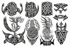 God Hel with runes tattoo idea