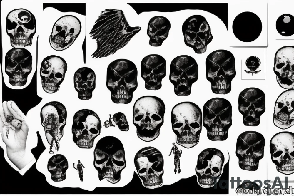 Death walking on the moon tattoo idea
