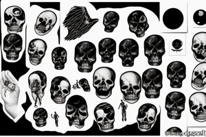 Death walking on the moon tattoo idea