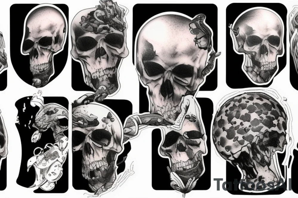 Death walking on the moon tattoo idea