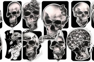 Death walking on the moon tattoo idea