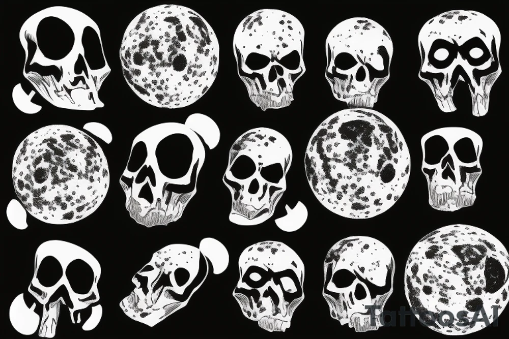 Death walking on the moon tattoo idea