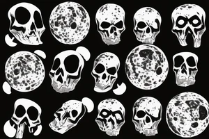 Death walking on the moon tattoo idea