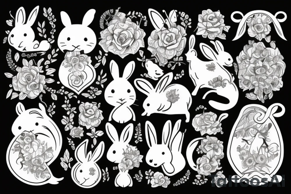 A rabbit is a mother to the horse and rat. Her heart and soul tattoo idea