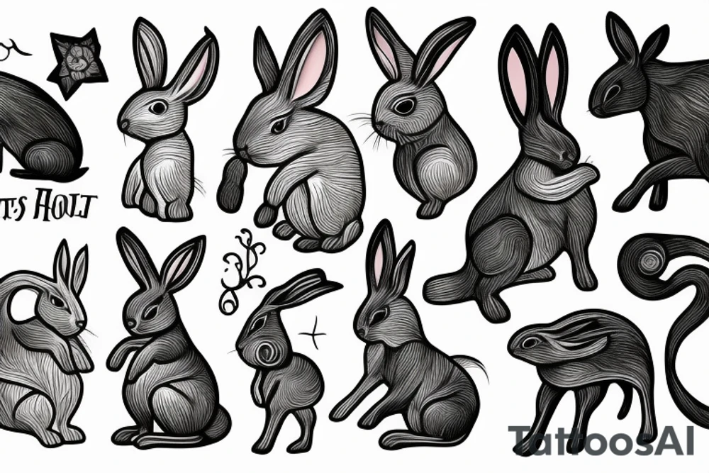 A rabbit is a mother to the horse and rat. Her heart and soul tattoo idea