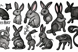 A rabbit is a mother to the horse and rat. Her heart and soul tattoo idea