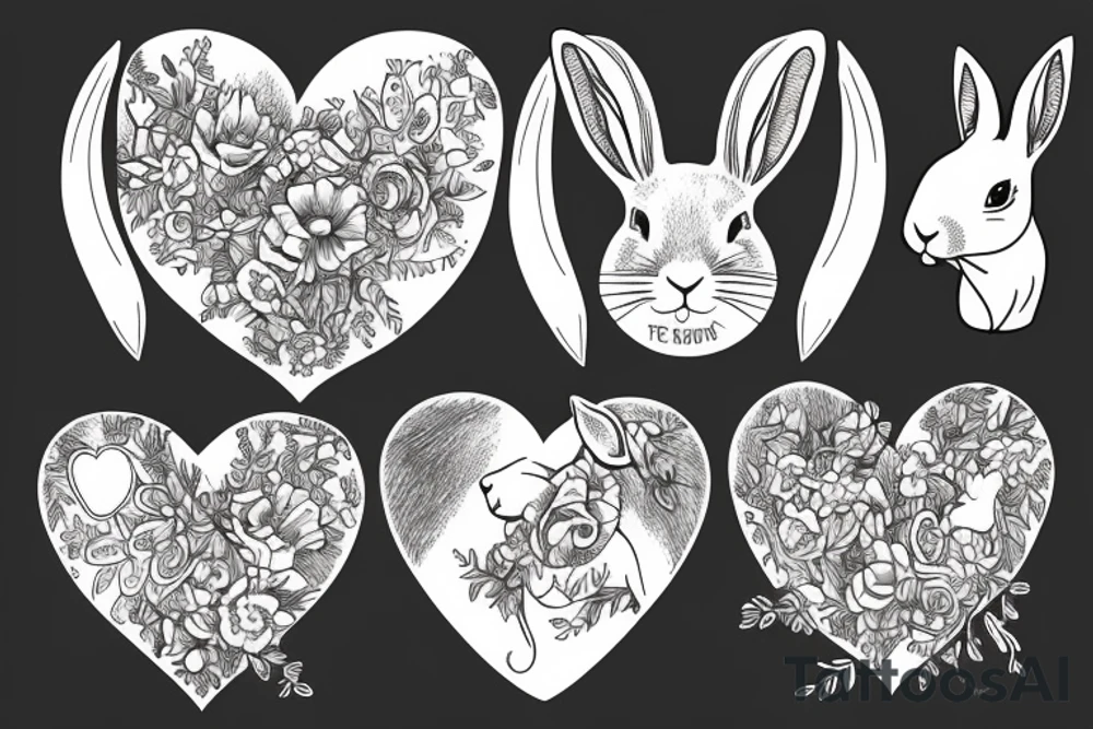 A rabbit is a mother to the horse and rat. Her heart and soul tattoo idea