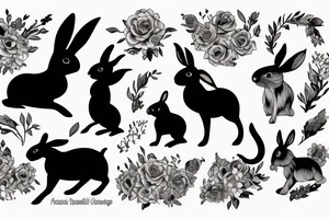 A rabbit,  horse and rat. They are family. tattoo idea