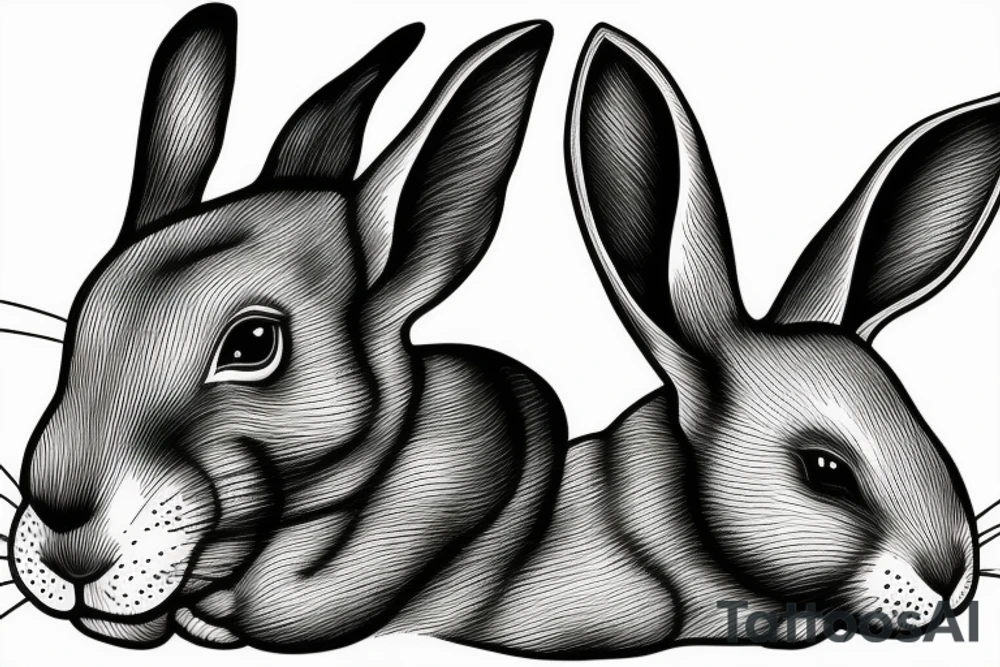 A rabbit, horse and rat. They are family. tattoo idea