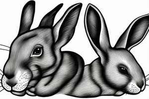 A rabbit,  horse and rat. They are family. tattoo idea