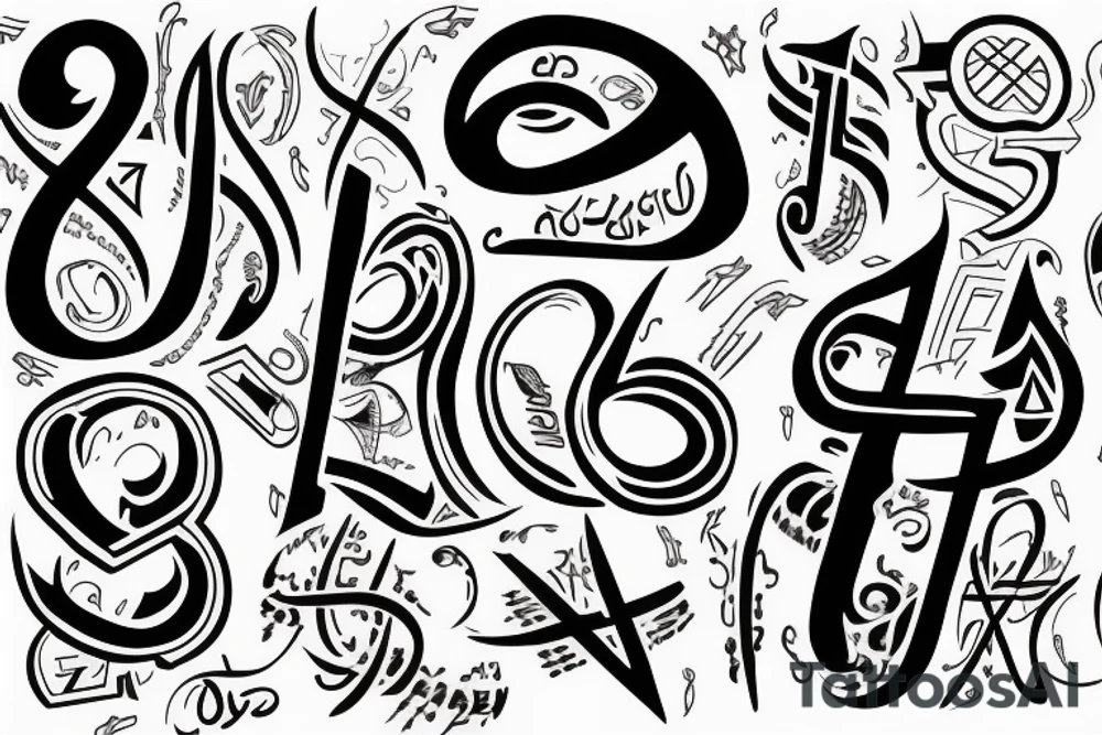 Hebrew letters for manifest tattoo idea