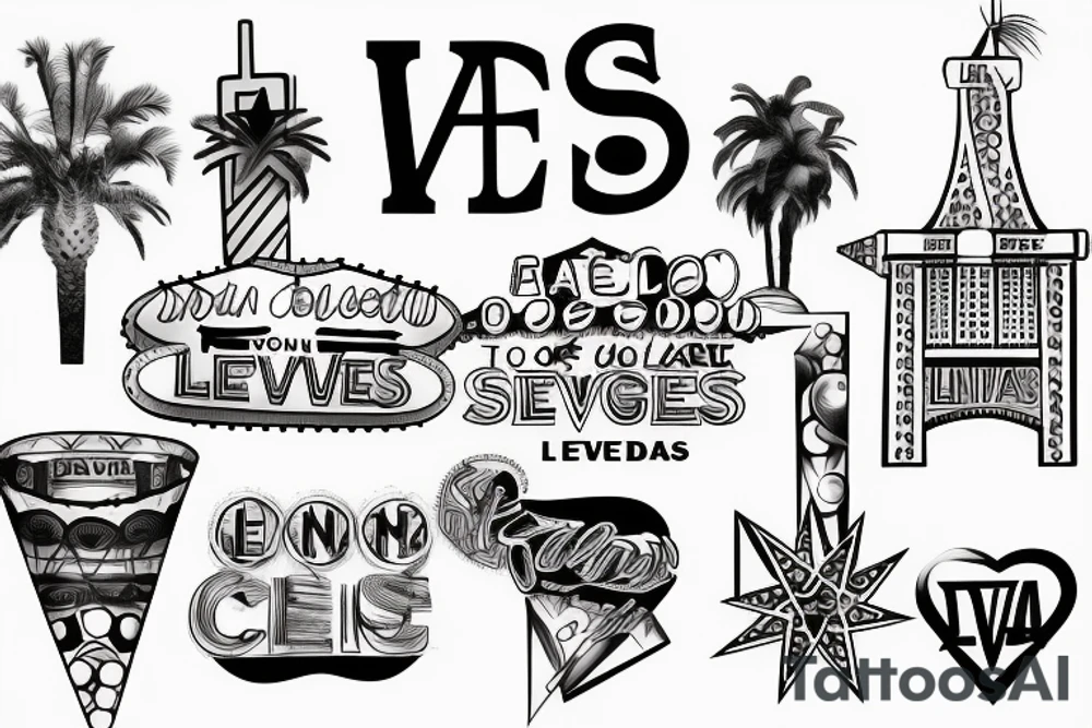Las Vegas strip tattoo idea