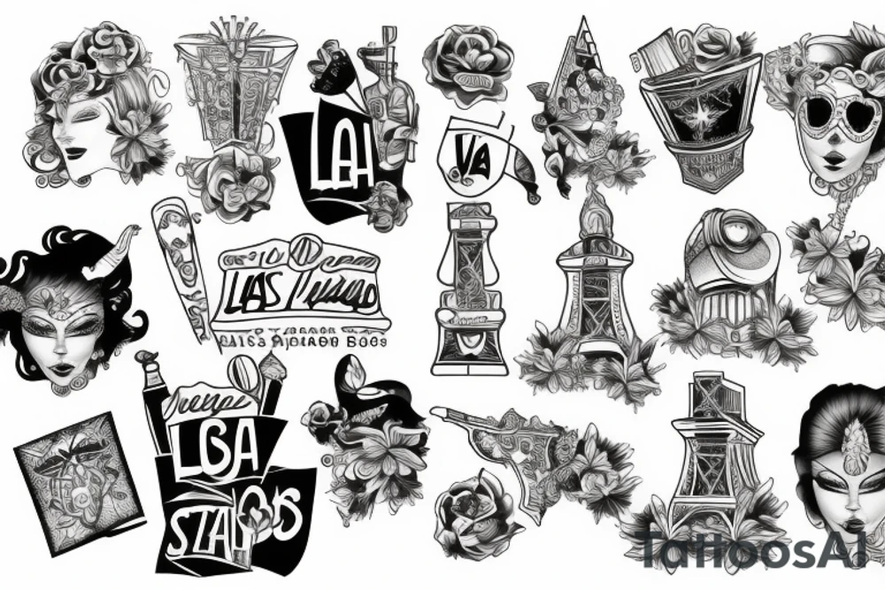Las Vegas strip tattoo idea