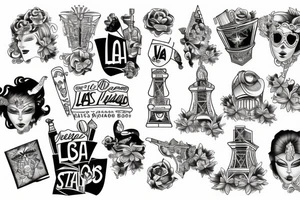Las Vegas strip tattoo idea
