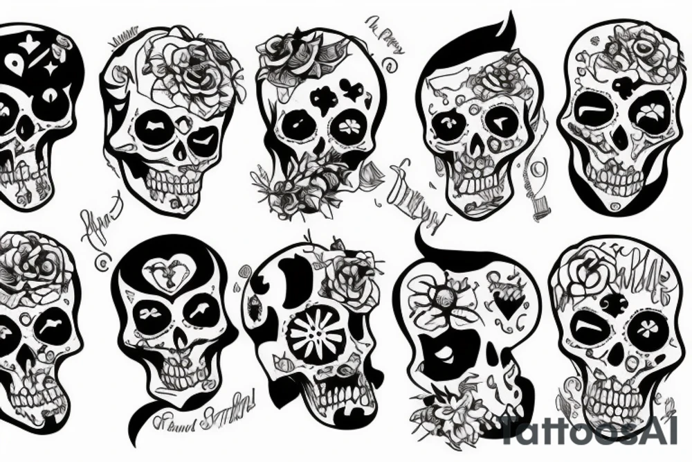 Day if the dead family tattoo idea