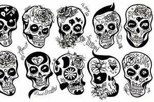 Day if the dead family tattoo idea