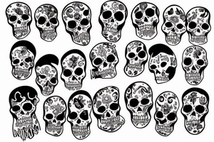 Day if the dead family tattoo idea