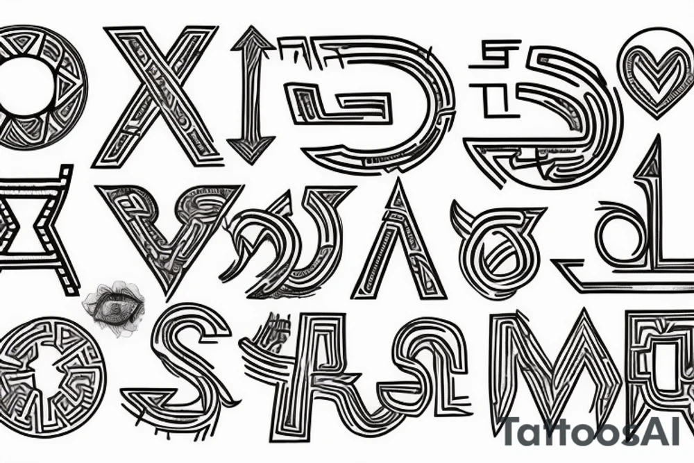 Hebrew letters for manifest tattoo idea