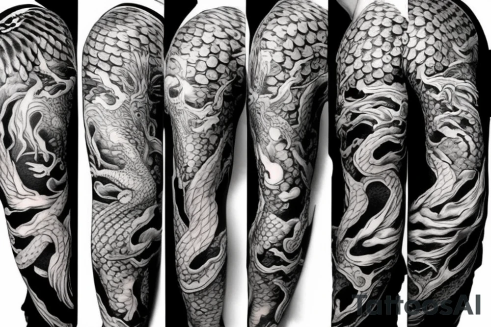 Dragon sleeve tattoo idea