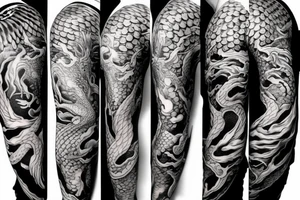 Dragon sleeve tattoo idea