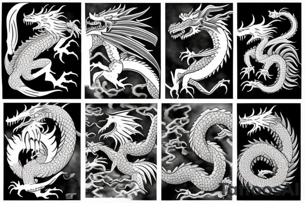 Dragon sleeve tattoo idea