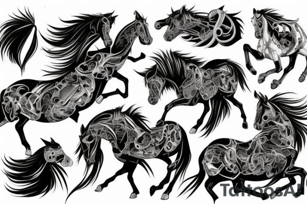 Mustang horse tattoo idea
