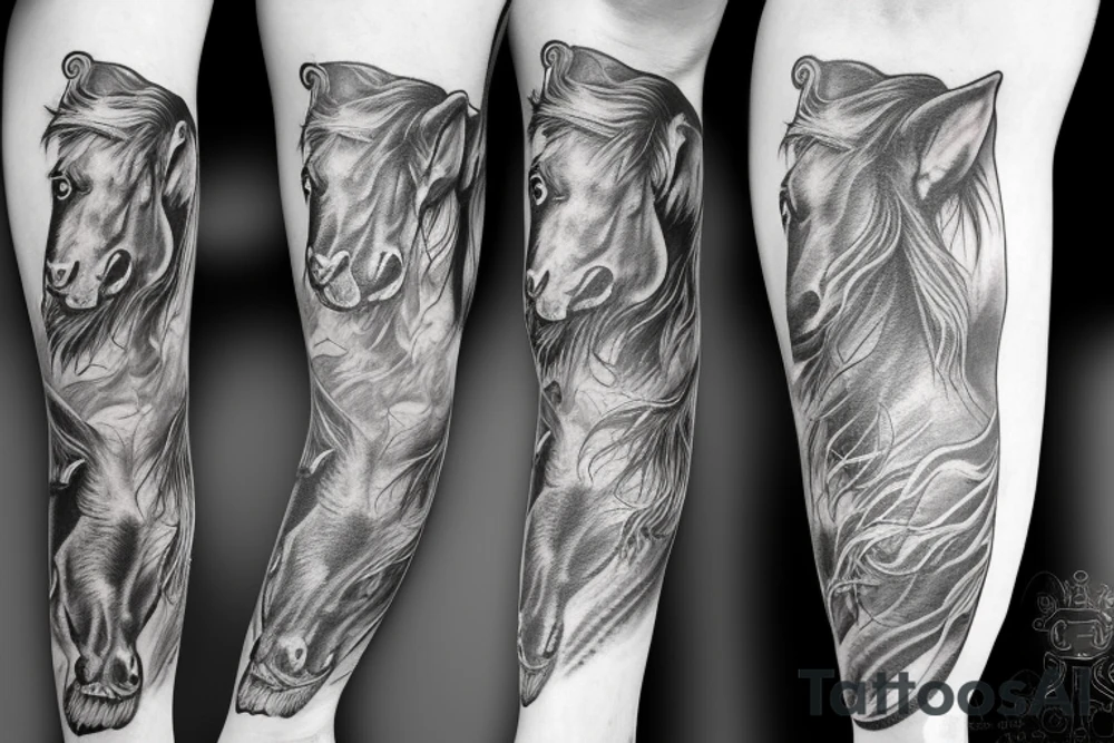 Mustang horse tattoo idea