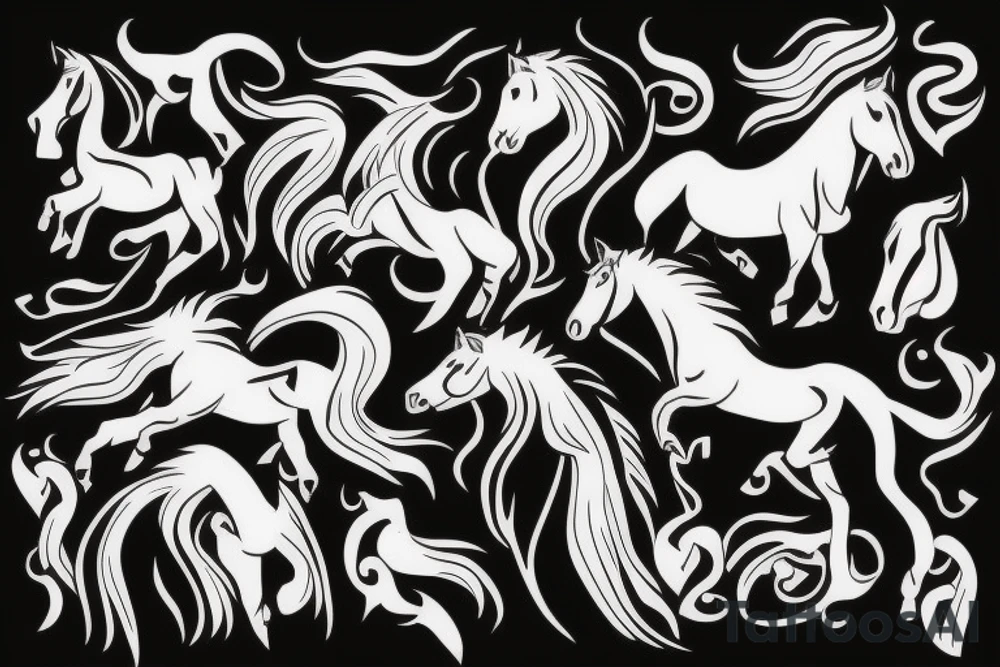 Mustang horse tattoo idea
