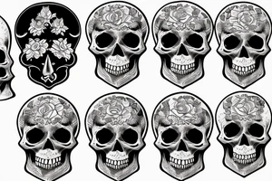 skull hourglass tattoo idea