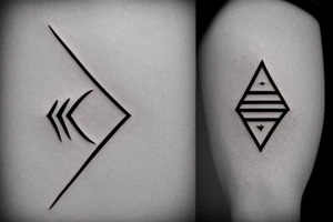 ARROW WITH ELEMENTAL SYMBOLS tattoo idea