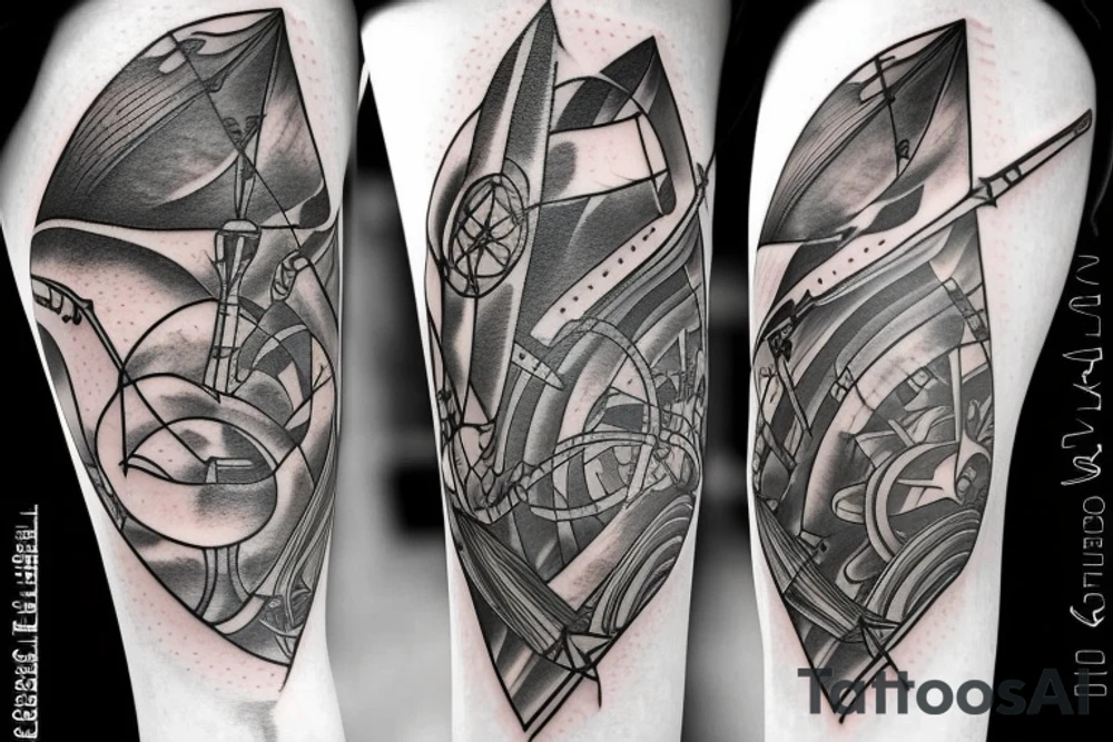 ARROW WITH ELEMENTAL SYMBOLS tattoo idea