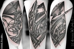 ARROW WITH ELEMENTAL SYMBOLS tattoo idea