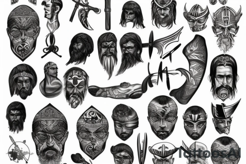 Old Serbian warrior tattoo idea