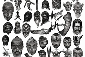 Old Serbian warrior tattoo idea
