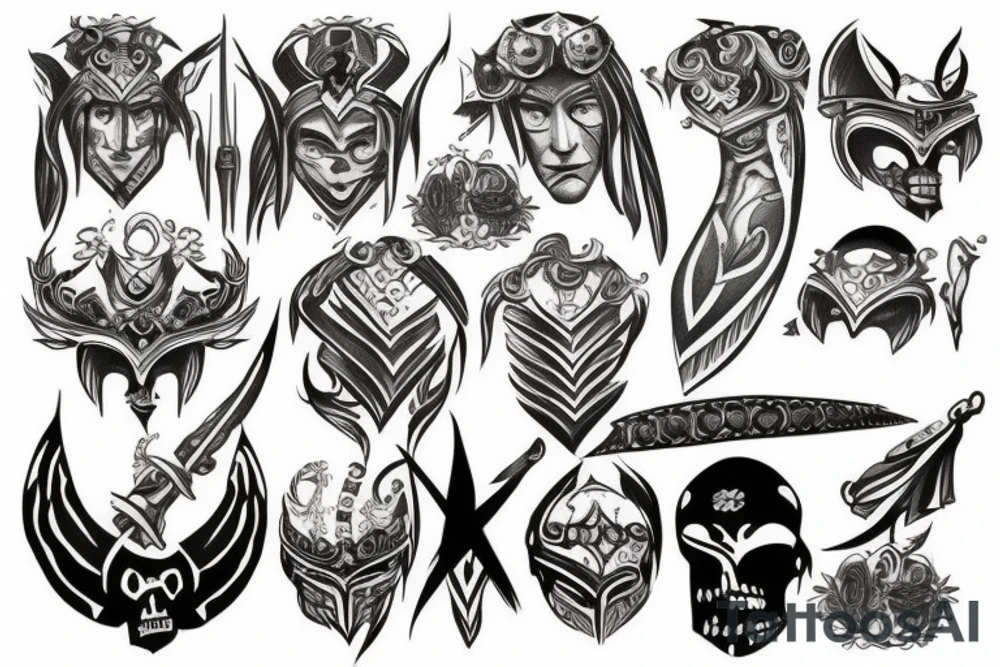 Old warrior tattoo idea
