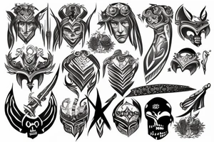 Old warrior tattoo idea