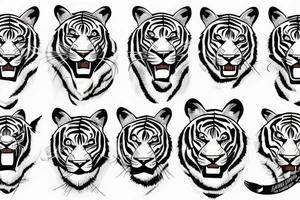 Wild tiger jumping sideways tattoo idea