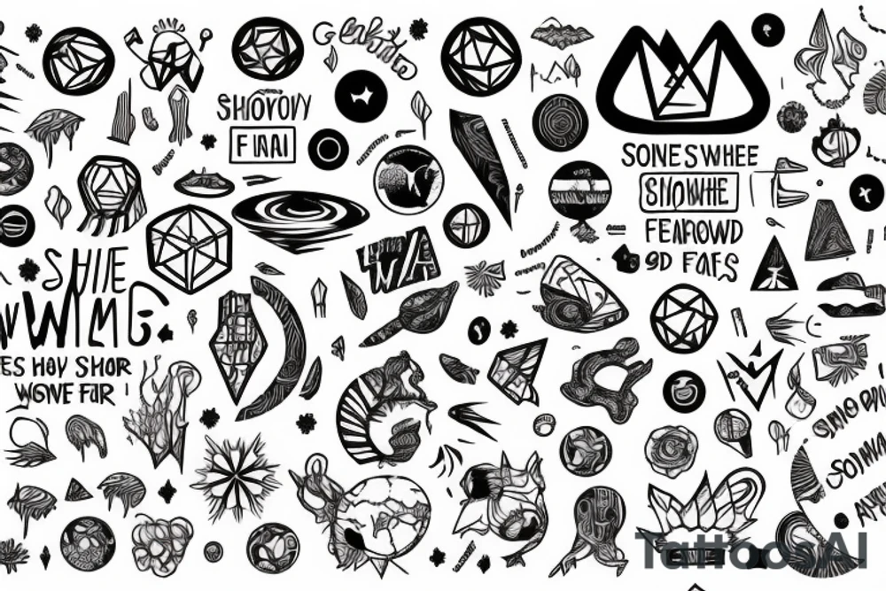 The earth with the words “Somehow we gotta find a way” tattoo idea