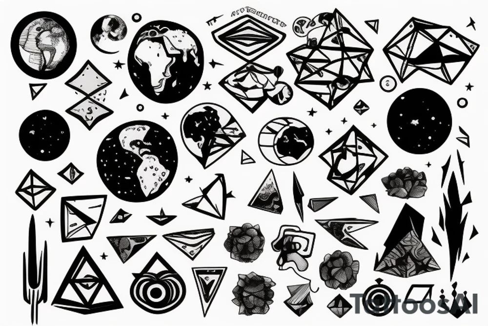 The earth with the words “Somehow we gotta find a way” tattoo idea