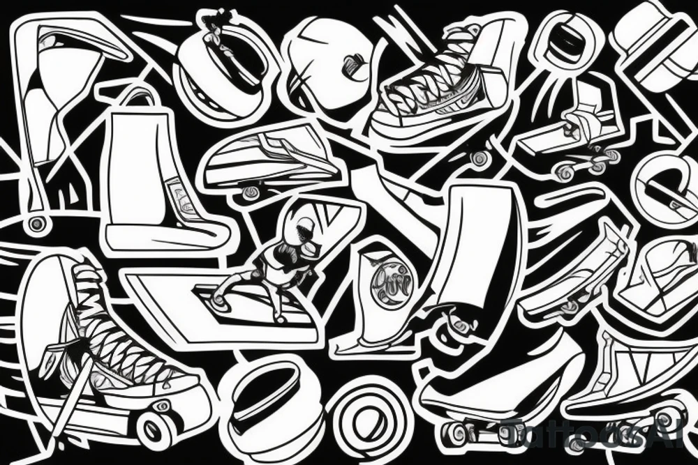 Skateboard tattoo idea