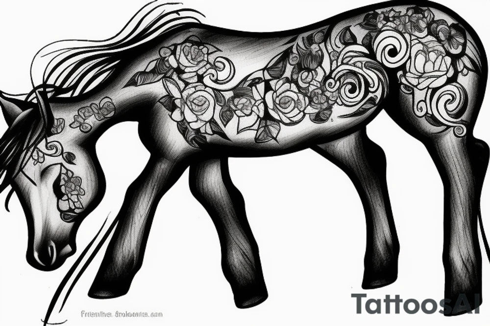 Calm foal tattoo idea
