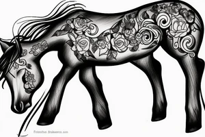 Calm foal tattoo idea