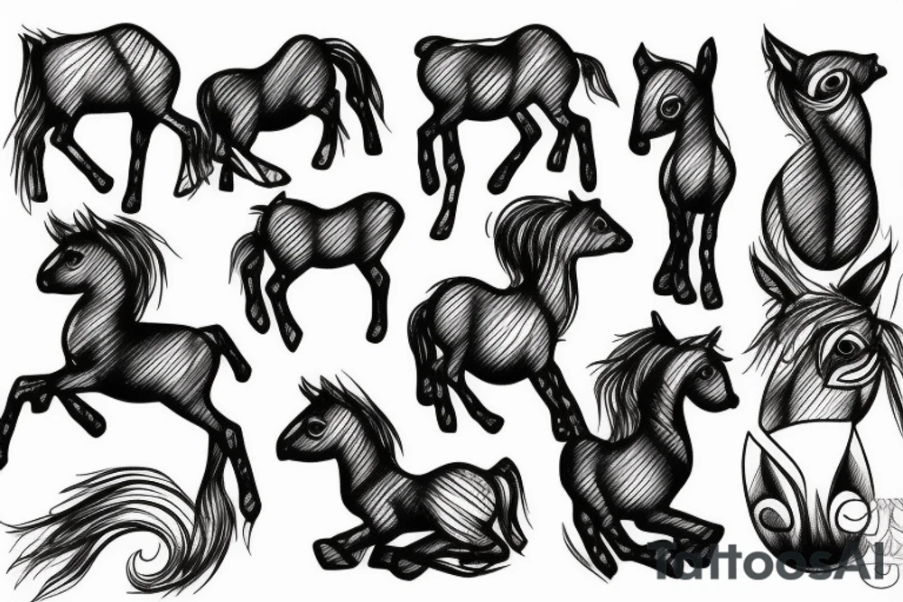 Calm foal tattoo idea