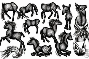 Calm foal tattoo idea